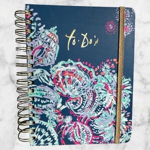 Lilly Pulitzer To-Do Planner, Deep Indigo- Gypsea Girl Pattern
